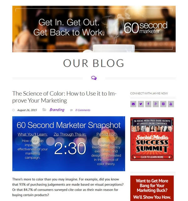 60 second marketer blog