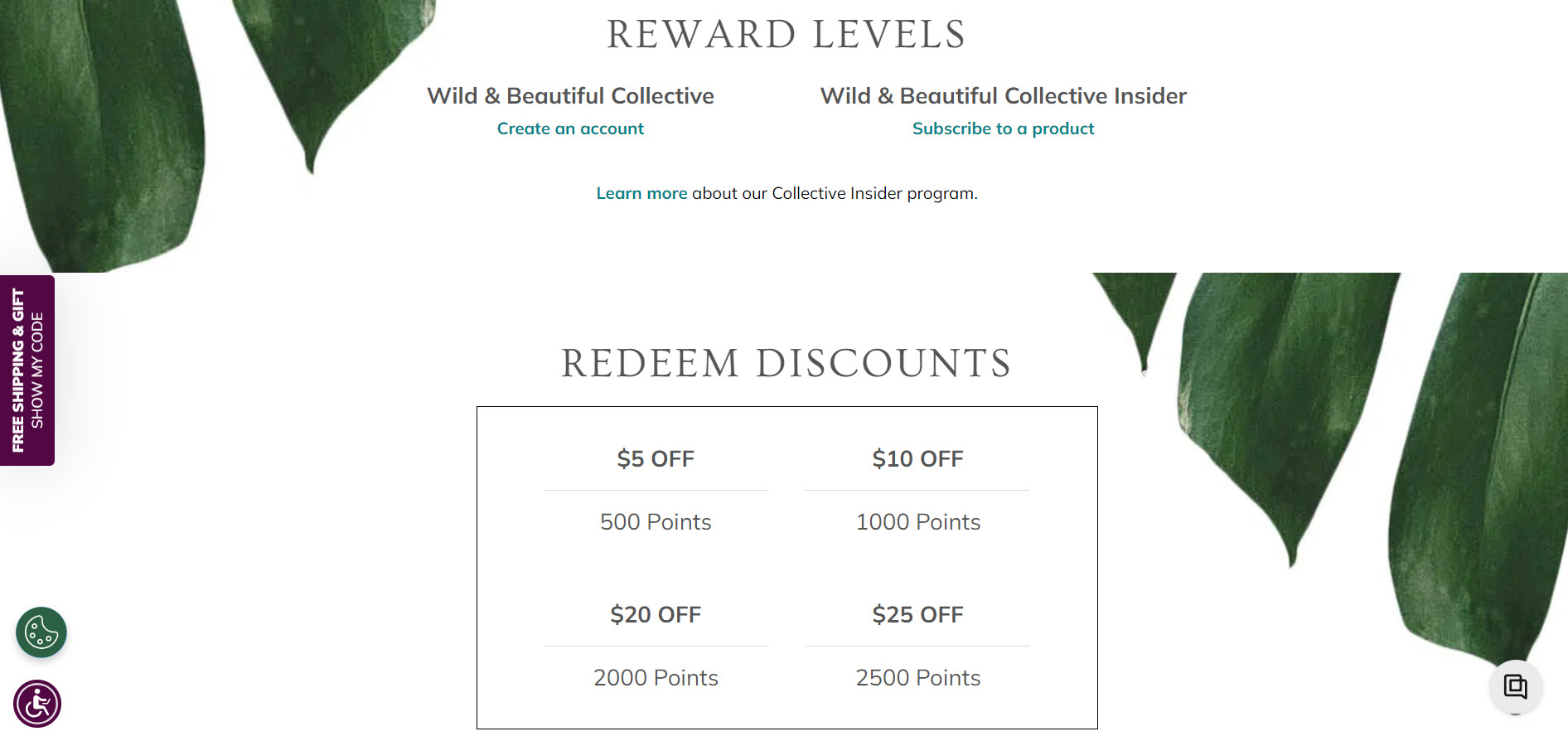 annmarie loyalty program reward levels