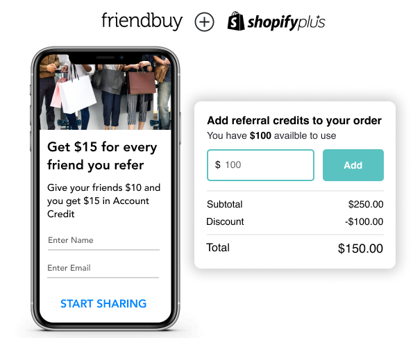 Friendbuy+Shopify Plus