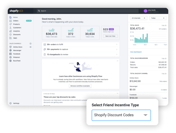 Friendbuy+Shopify plus