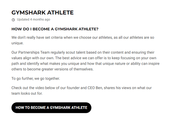 gymshark ambassador program