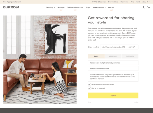 How to Determine the Right Offer Strategy for Your Referral Program Example 2