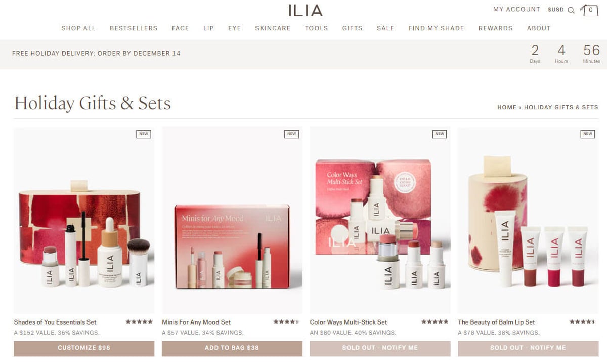 ilia holiday promotions