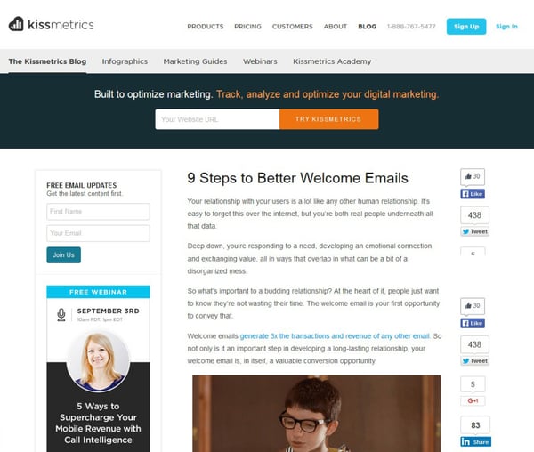 kissmetrics blog