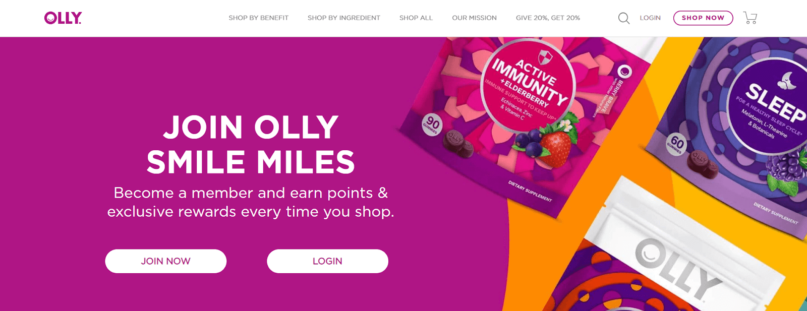 olly loyalty program landing page (1)