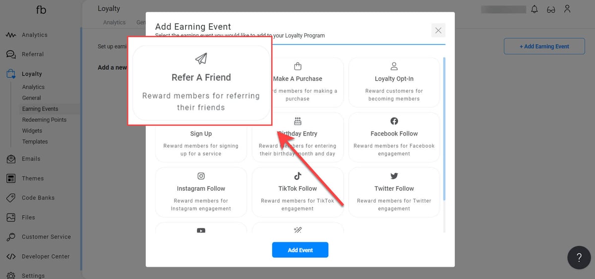 refer a friend earning event in loyalty program (1)