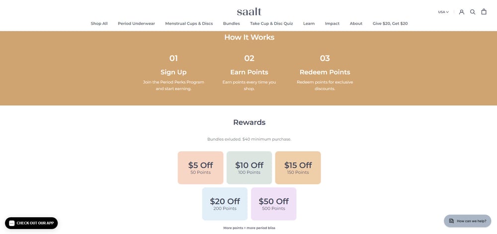 saalt loyalty program rewards and how it works