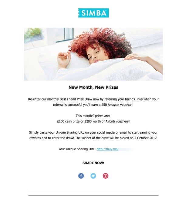 Referral Marketing Tactics of the Best Brands - Simba Sleep